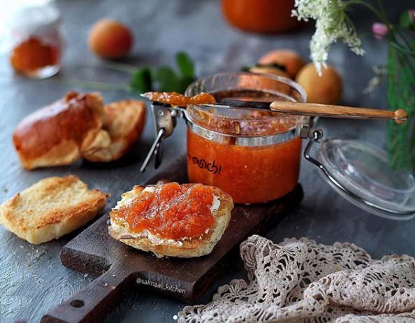 مربى-مشمش طريقة عمل مربى المشمش السوري