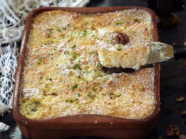 طريقة عمل الارز المعمر الحلو في الفرن