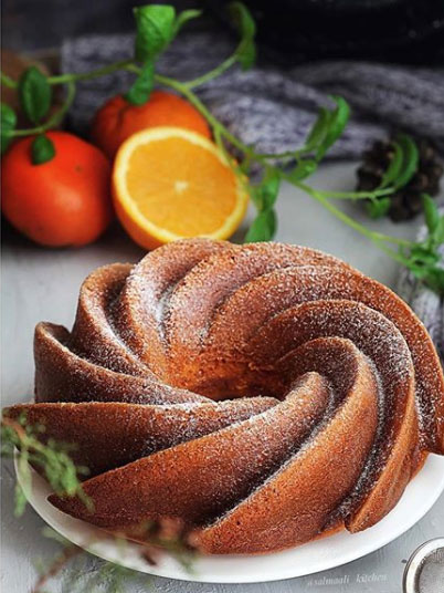 طريقة عمل كيكة برتقال هشة ولذيذة