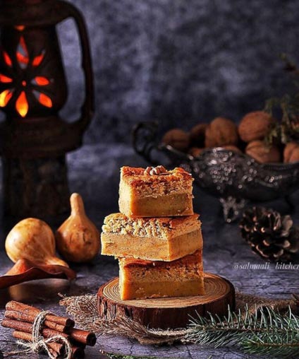 طريقة عمل حلى ماجيك بار باليقطين لذيذ