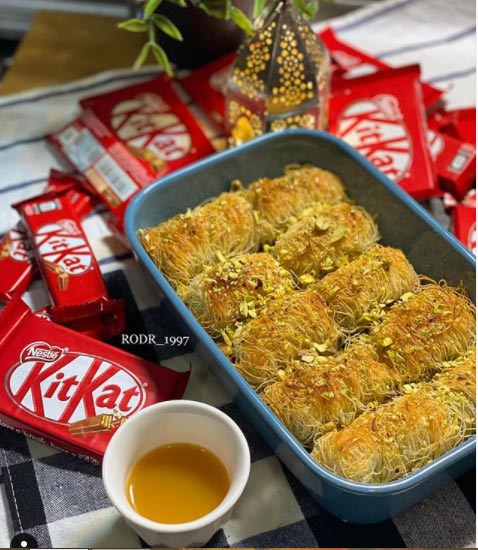 كنافة-بالشوكولاته طريقة عمل كنافة بشوكولاتة كيت كات