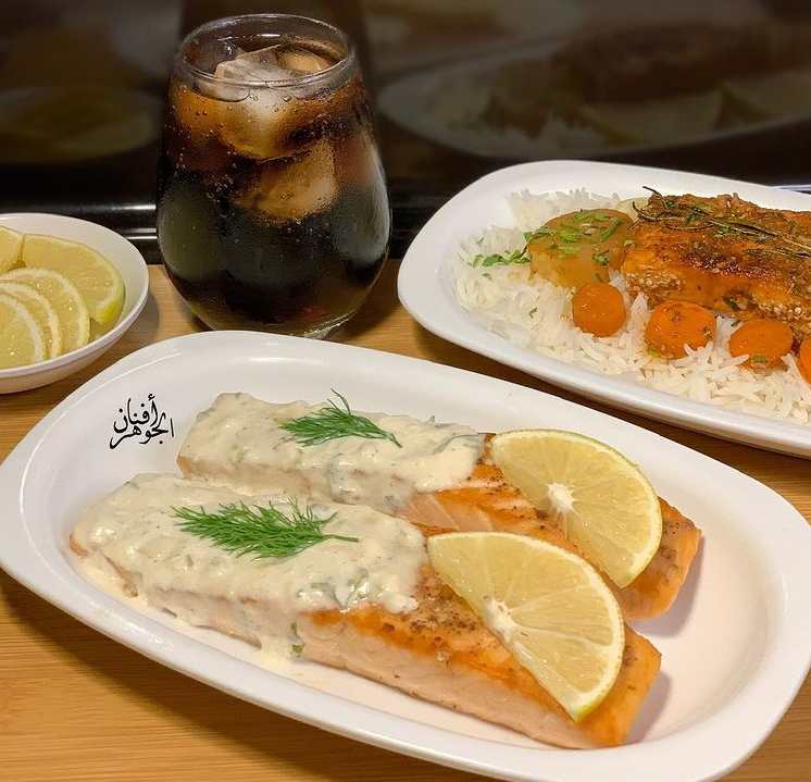 طريقة عمل سمك السلمون