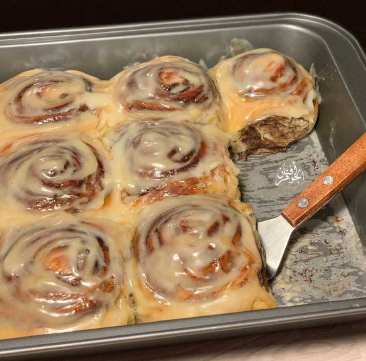 طريقة عمل سينامون رولز من أفنان الجوهر