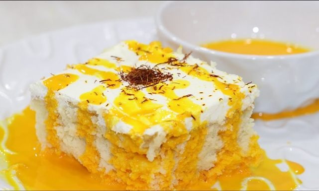 صوص كيكة الزعفران (1) طريقة إعداد صوص كيكة الزعفران