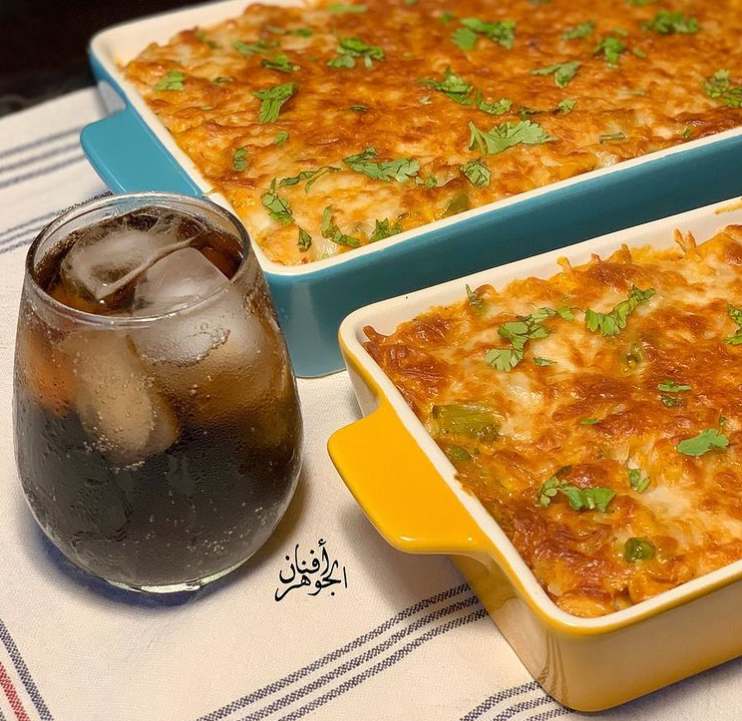 طريقة عمل صينية بطاطس بالدجاج والكريمة