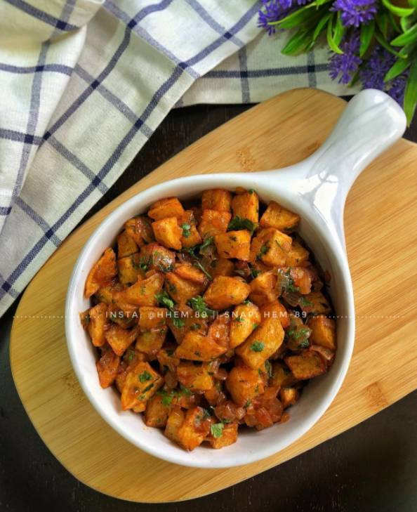 طريقة عمل حمسة البطاطس والطماطم