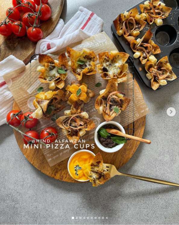 طريقة عمل أكواب البيتزا المقرمشة طريقة عمل أكواب البيتزا المقرمشة