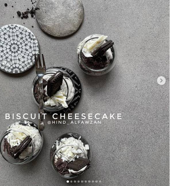 طريقة عمل تشيز كيك البسكويت