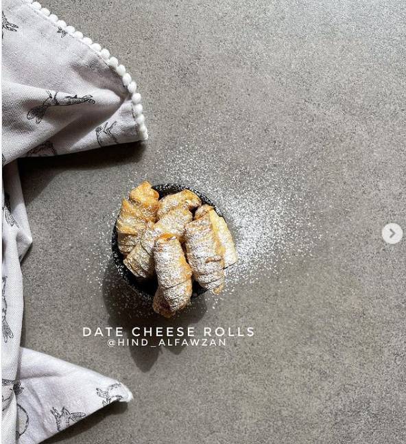 طريقة عمل رولات التمر بالجبن