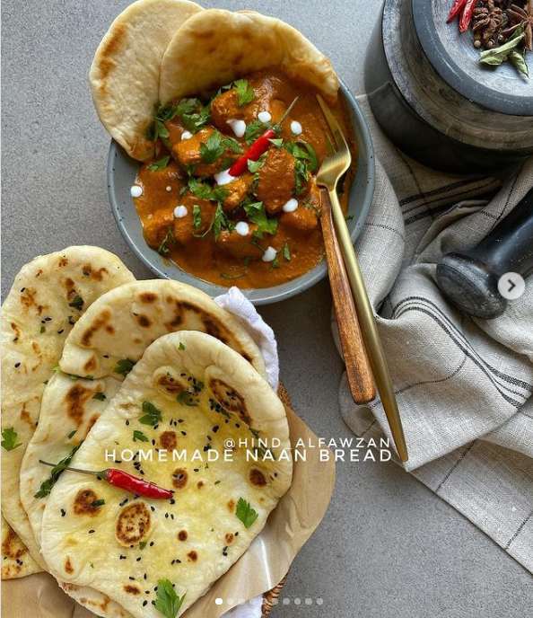 خبز النان طريقة عمل خبز النان