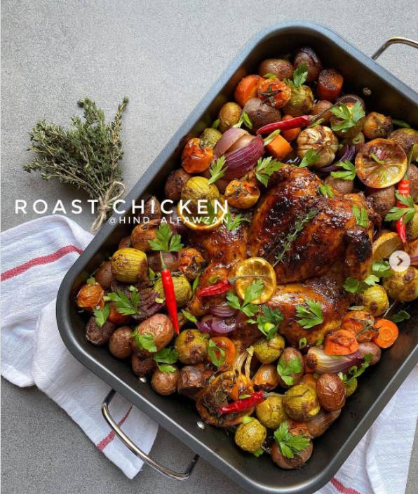 دجاج محمر مع الخضار