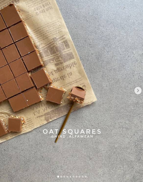 طريقة عمل حلا مربعات الشوفان