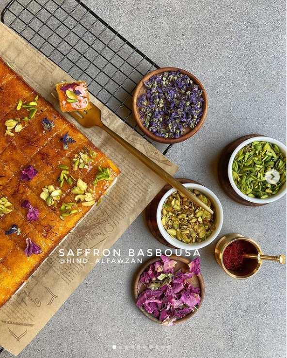 بسبوسة الزعفران بسبوسة الزعفران