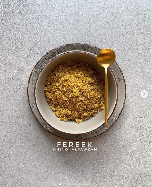 الفريك الحلو بالحليب والقرفة