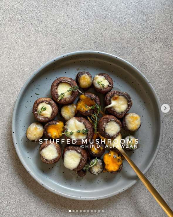 طريقة عمل فطر مشوي