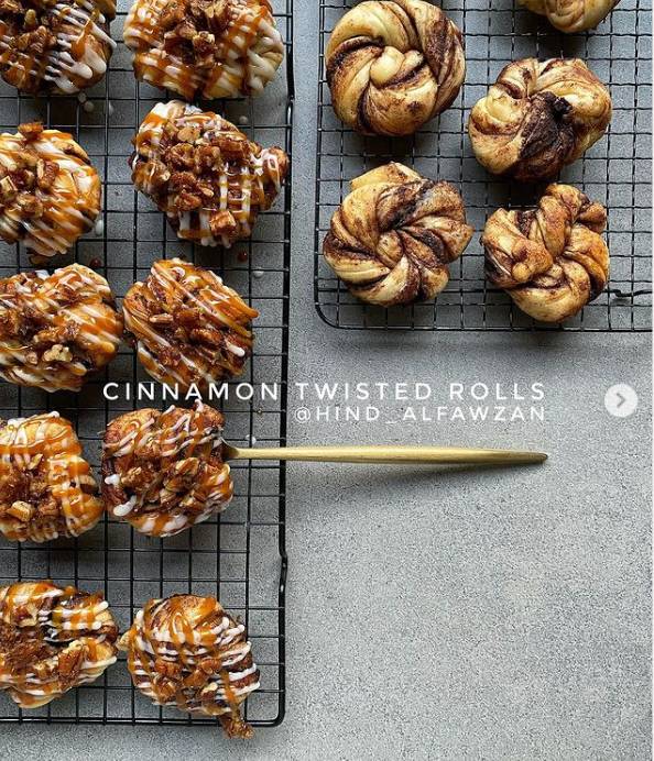 رولات القرفة لفائف هند