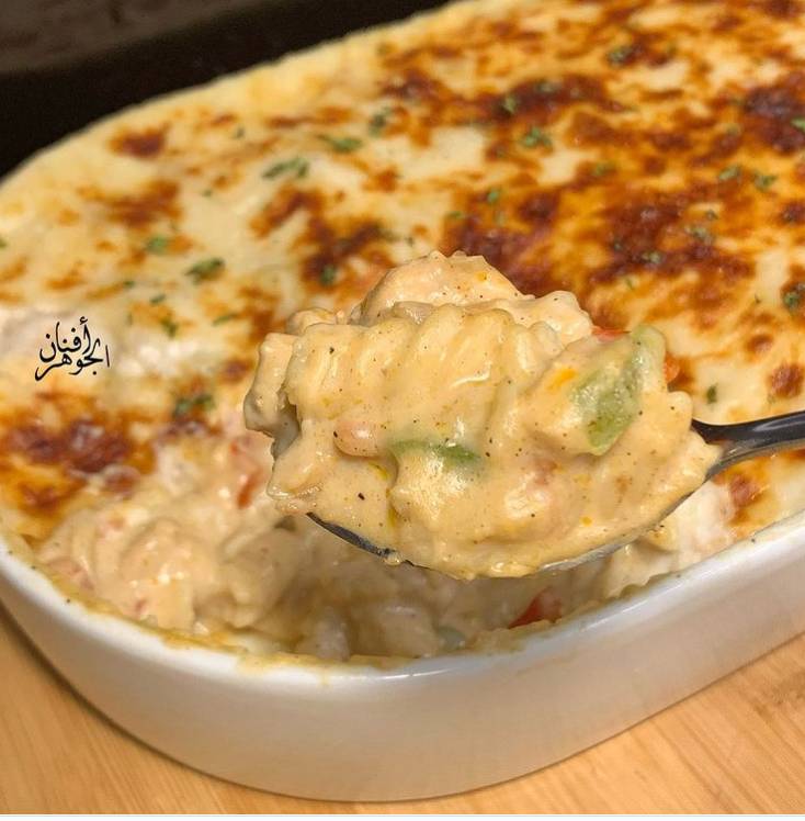 مكرونة بشاميل أفنان مكرونة بالبشاميل من أفنان
