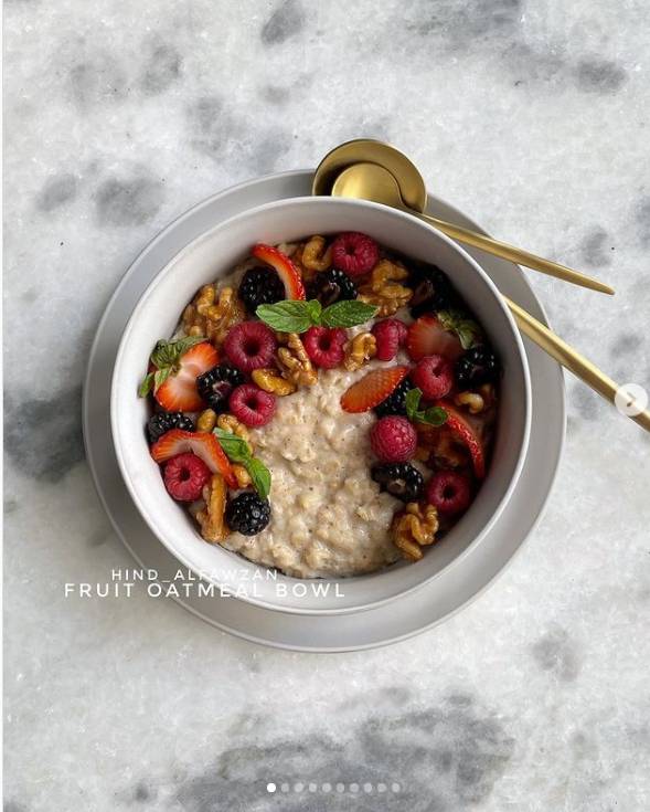 شوفان بالحليب