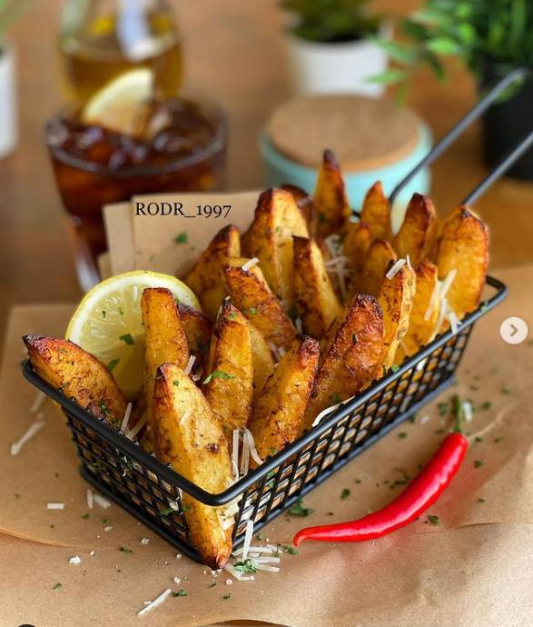 بطاطس ودجز مشوية