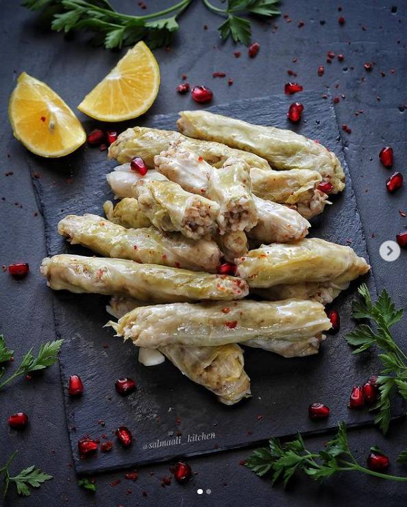 محشي كرنب باللحم المفروم