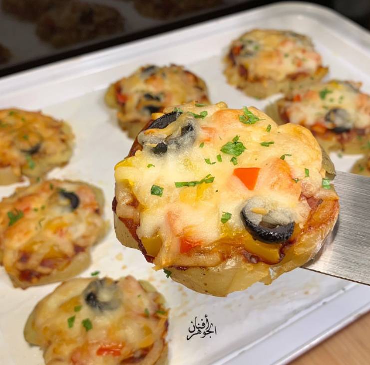 طريقة عمل بيتزا البطاطس الصحية